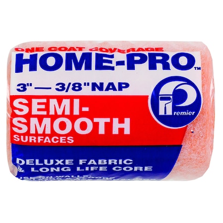Premier Premier Home-Pro Polyester 3 in. W X 3/8 in. Paint Roller Cover 1 pk 322
